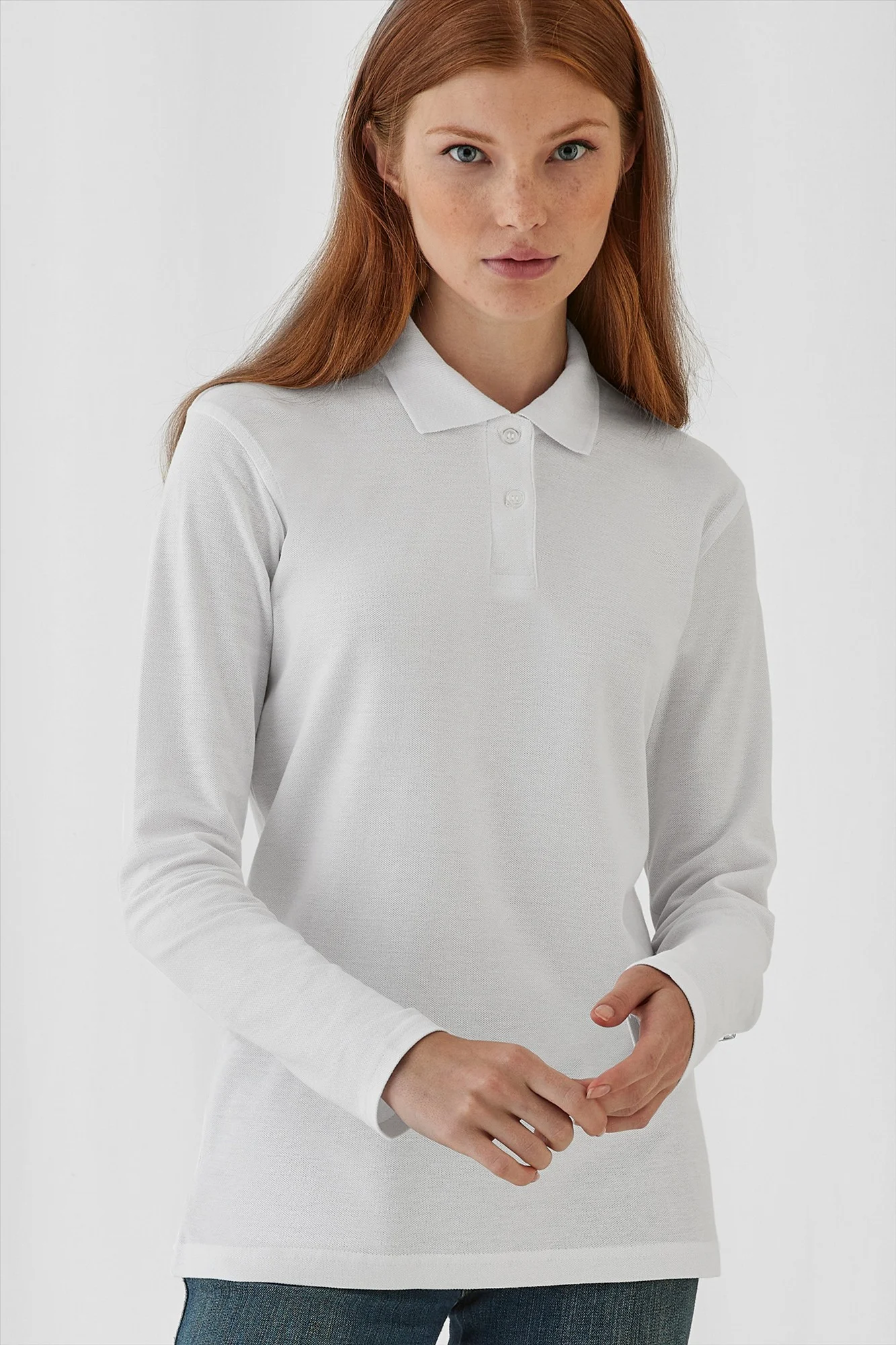 B&C ID.001 LSL Polo Women - Afbeelding 2