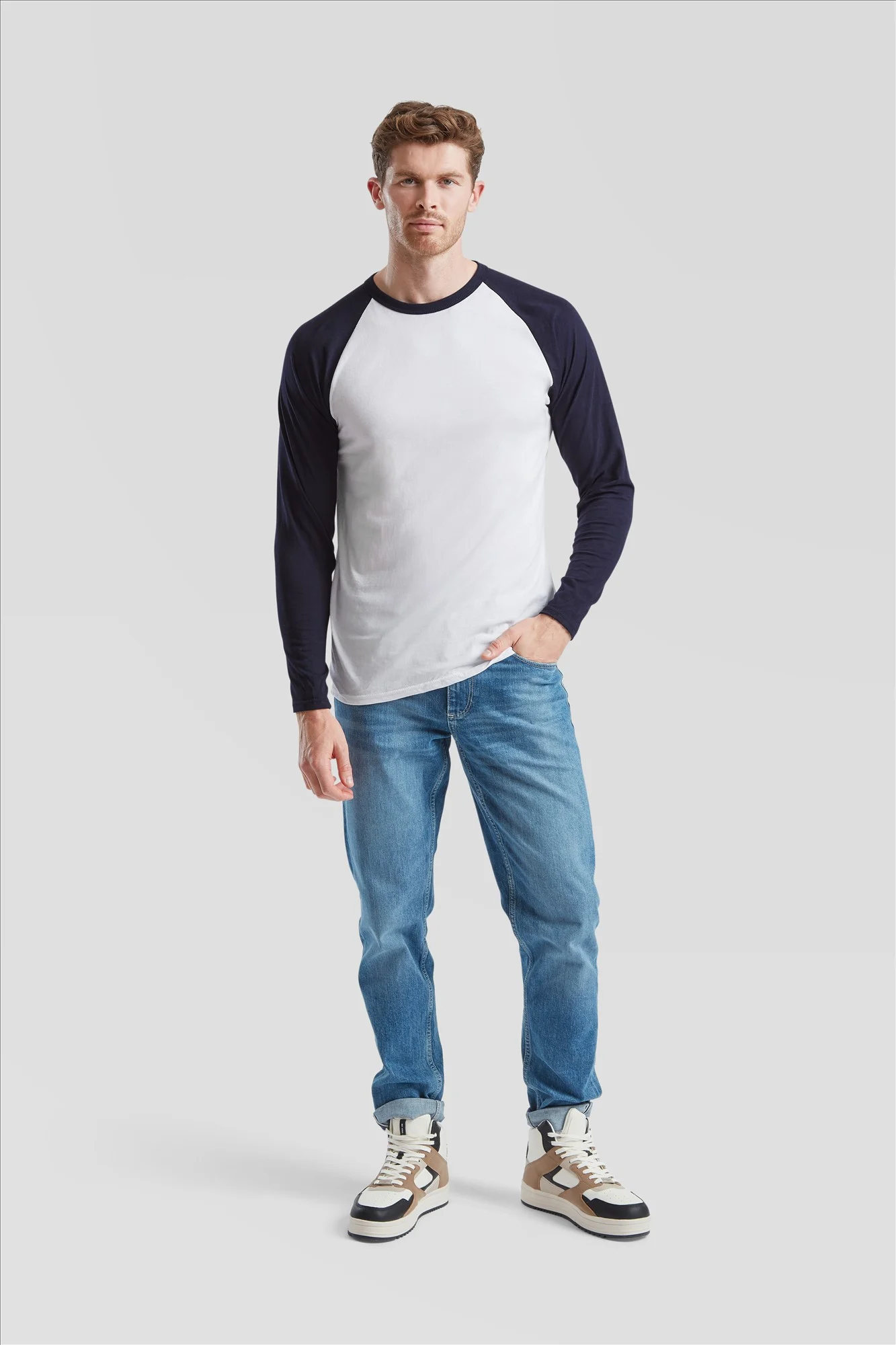 Fruit of the Loom Valueweight LSL Baseball T - Afbeelding 2