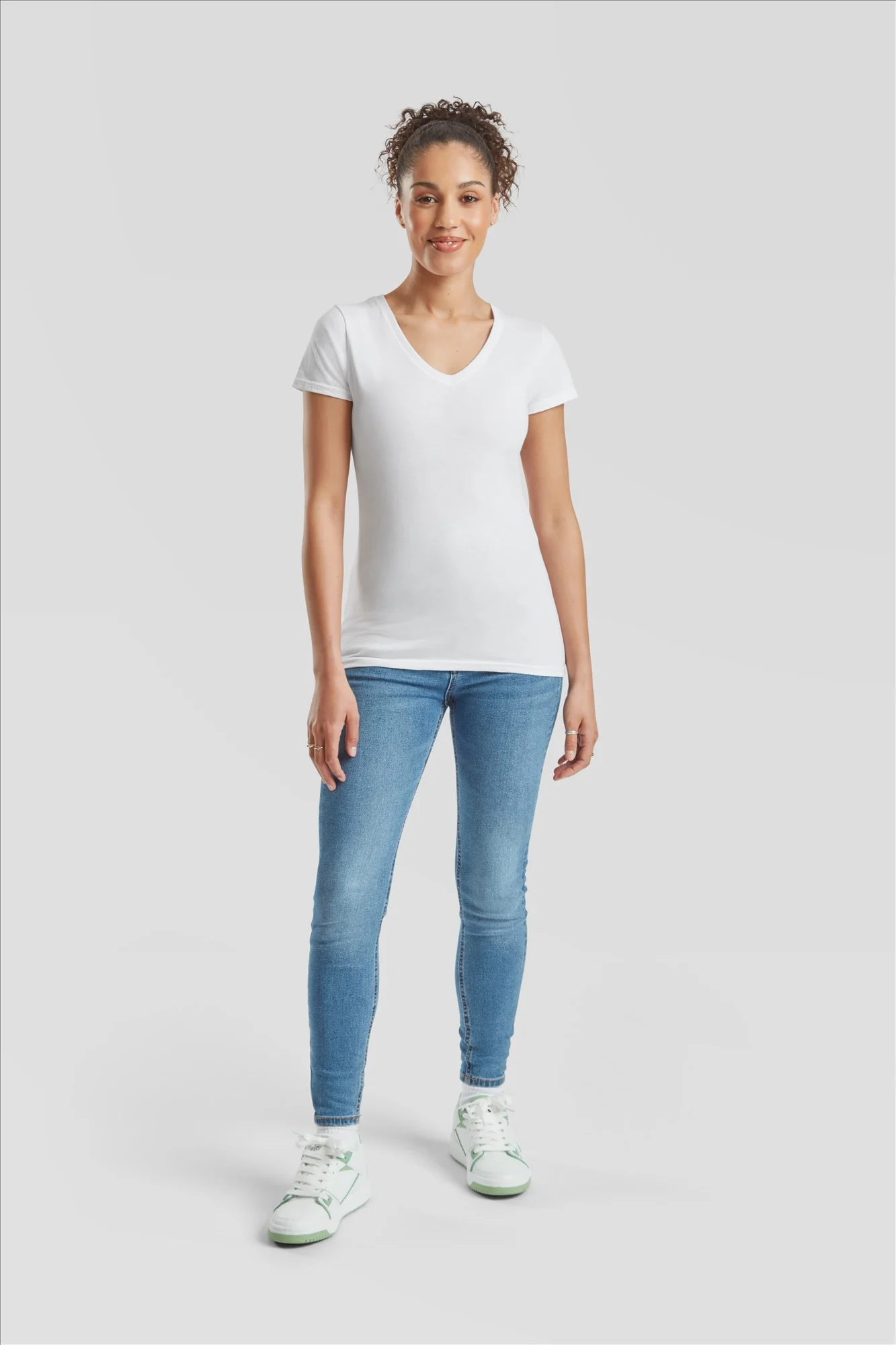 Fruit of the Loom Lady-Fit Valueweight V-neck T - Afbeelding 2