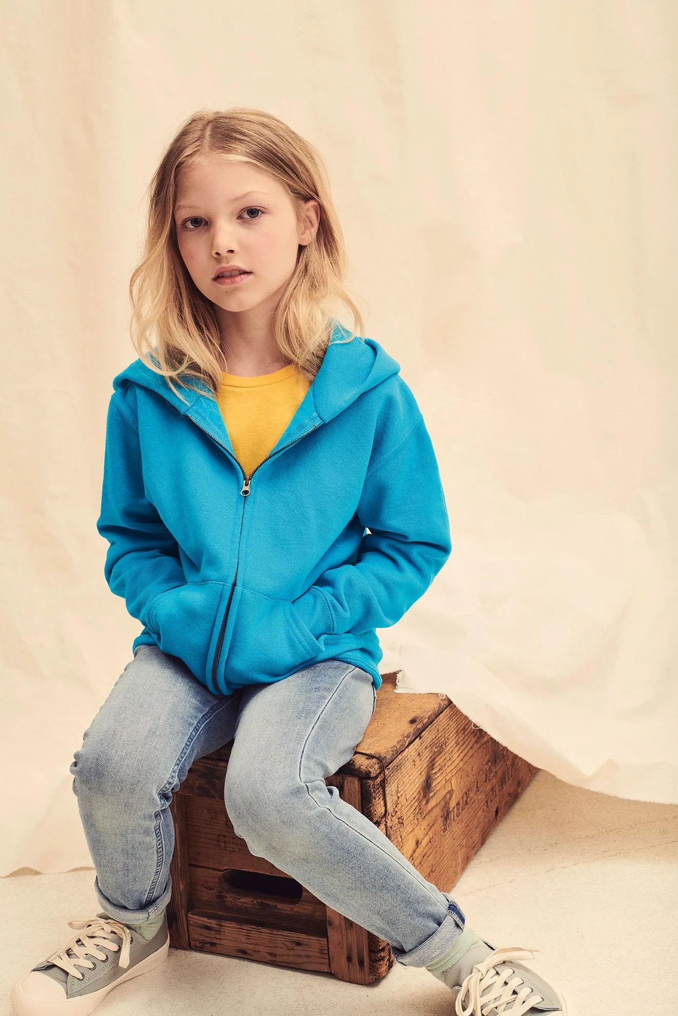 Fruit of the Loom Kids Classic Hooded Sweat Jacket - Afbeelding 3