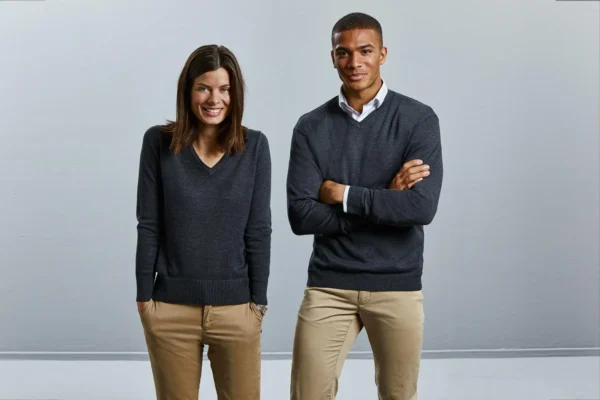 Russell Ladies V-Neck Knitted Pullover