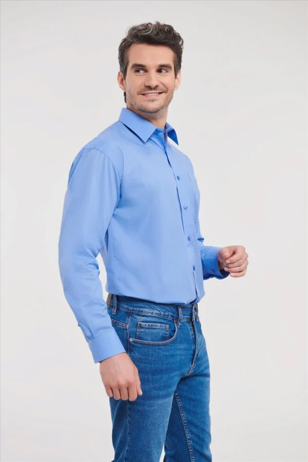 Russell Men LSL Clas. Polycot. Poplin Shirt