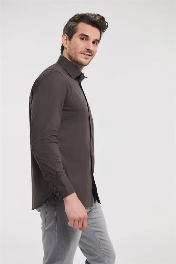 Russell Men LSL Fitted Stretch Shirt