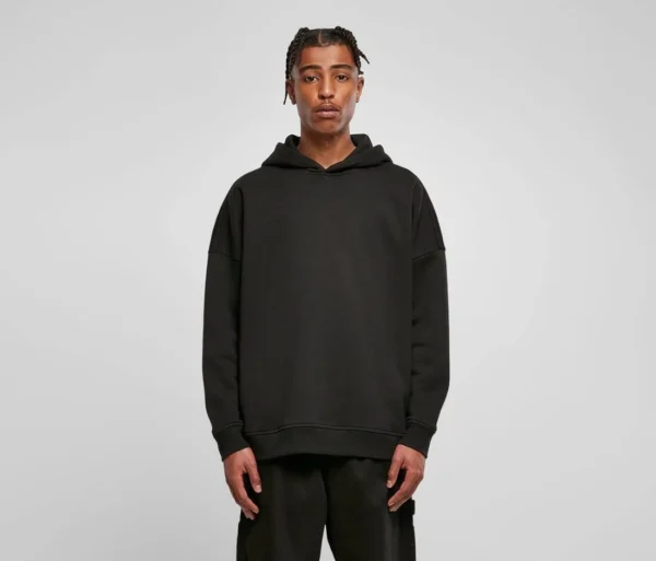 Oversized cut on sleeve hoody