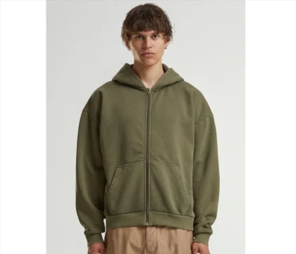 Stonewash heavy zip hoodie