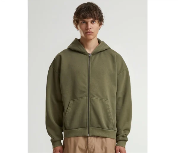 Stonewash heavy zip hoodie