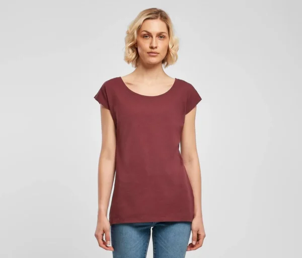 Ladies wide neck tee