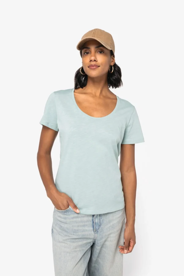 Ecologisch slub dames-T-shirt