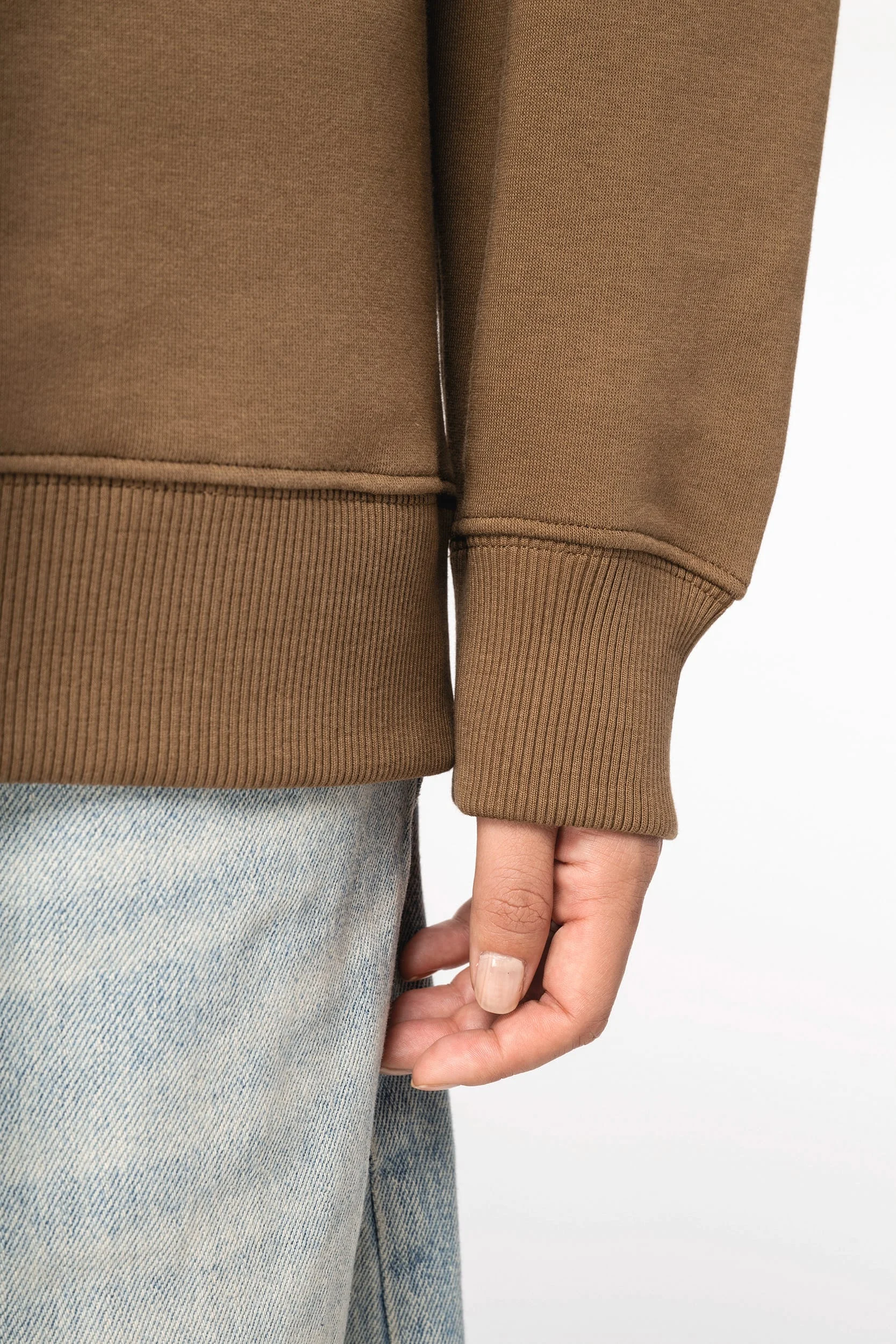 Ecologische oversized uniseks sweater met ronde hals - Afbeelding 10