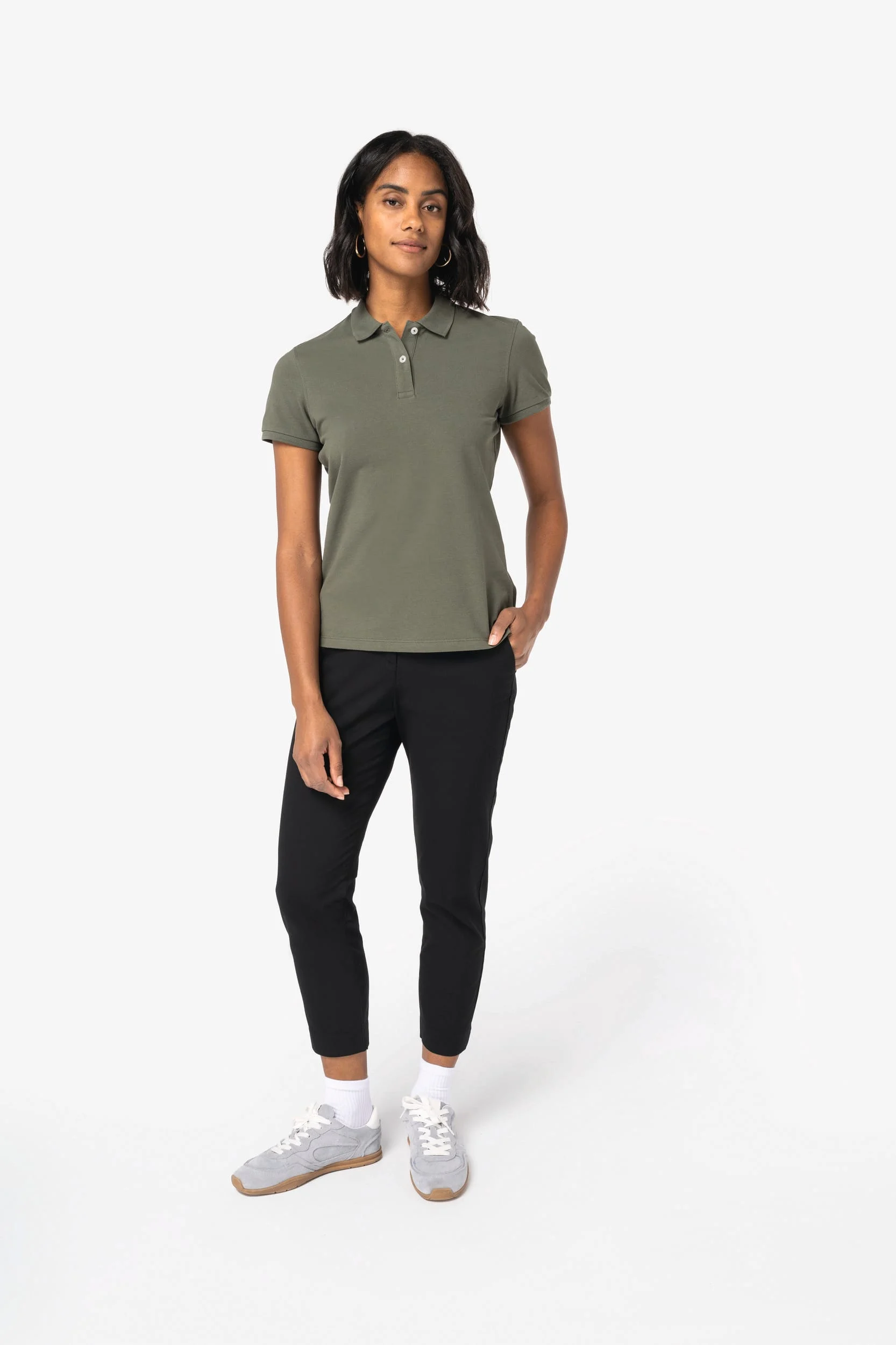 Ecologische enkellange chinobroek dames - Afbeelding 2