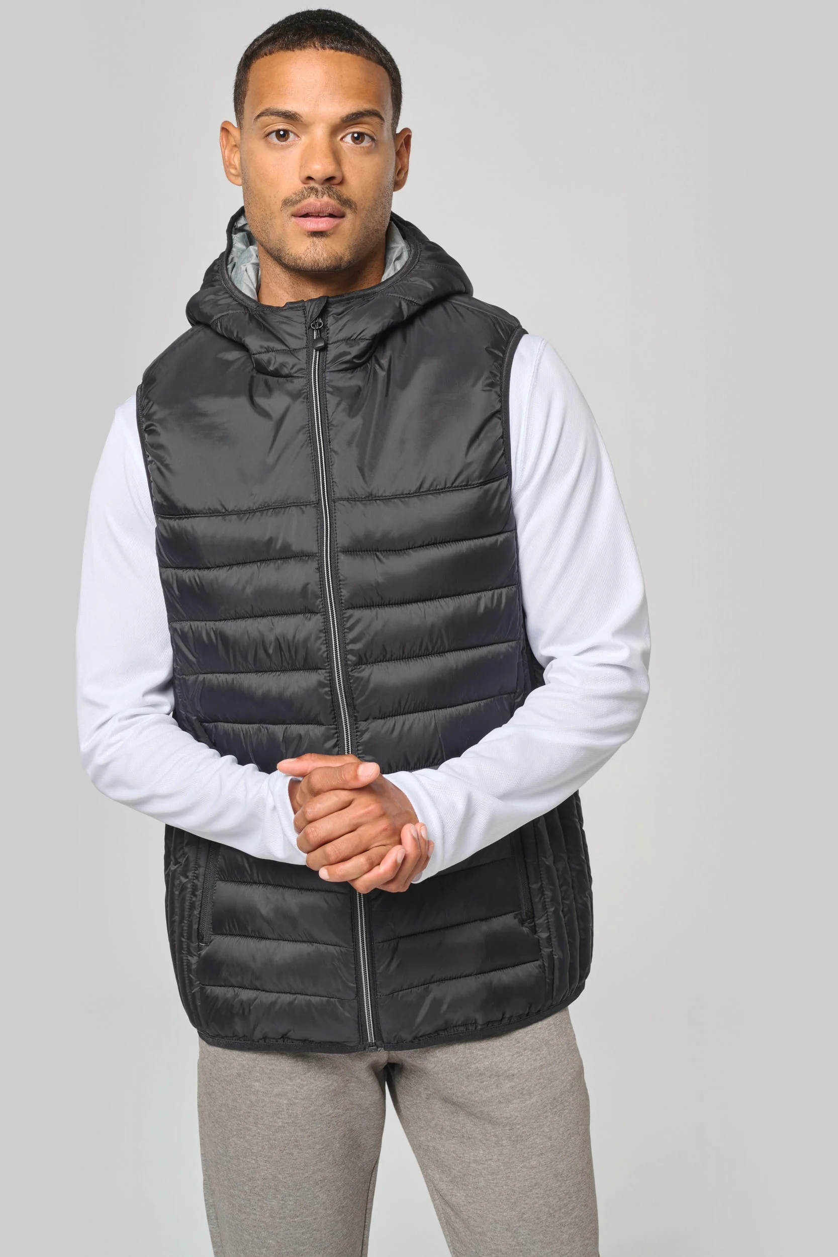 Bodywarmer met capuchon volwassene - Afbeelding 2