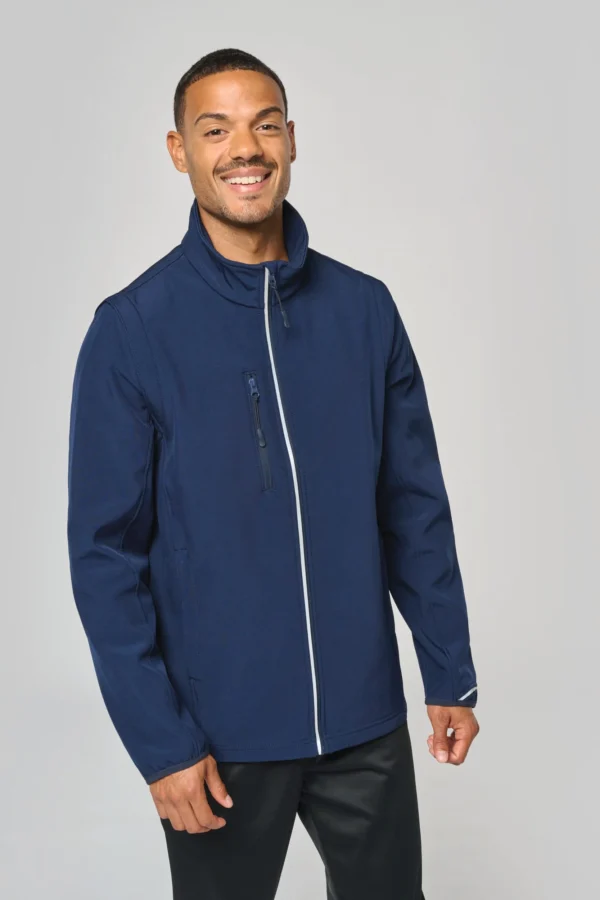 Softshell met afritsbare mouwen