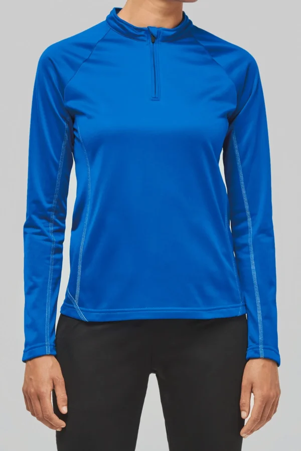 Sport Top ¼ Zip met lange mouwen voor dames
