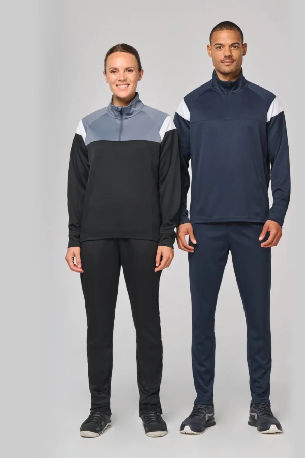 Trainingssweater 1/4 rits uniseks