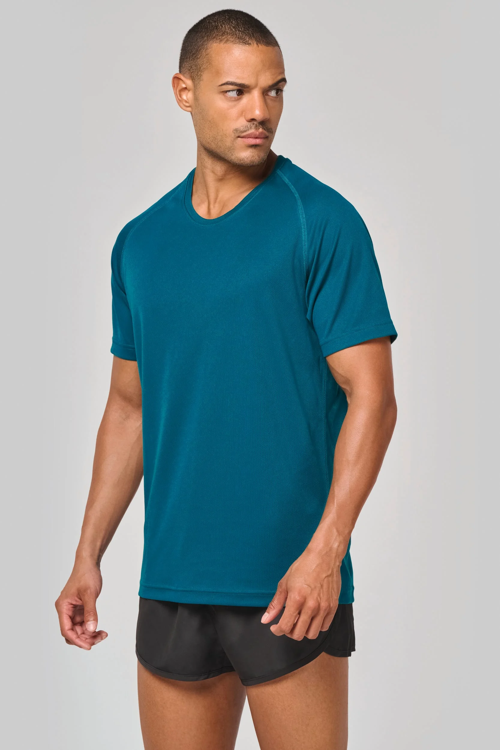Gerecycled herensport-T-shirt met ronde hals - Afbeelding 3