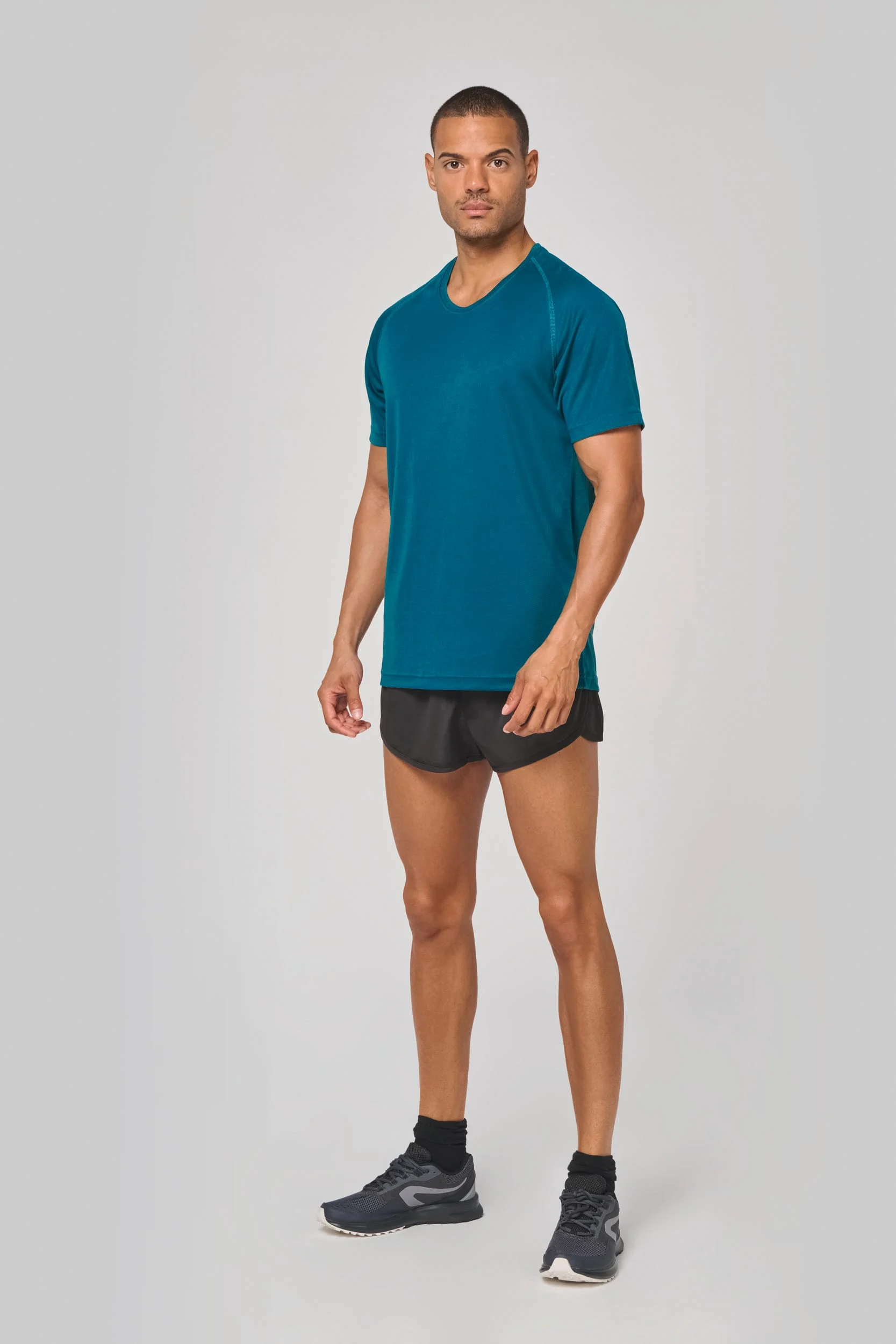Gerecycled herensport-T-shirt met ronde hals - Afbeelding 4