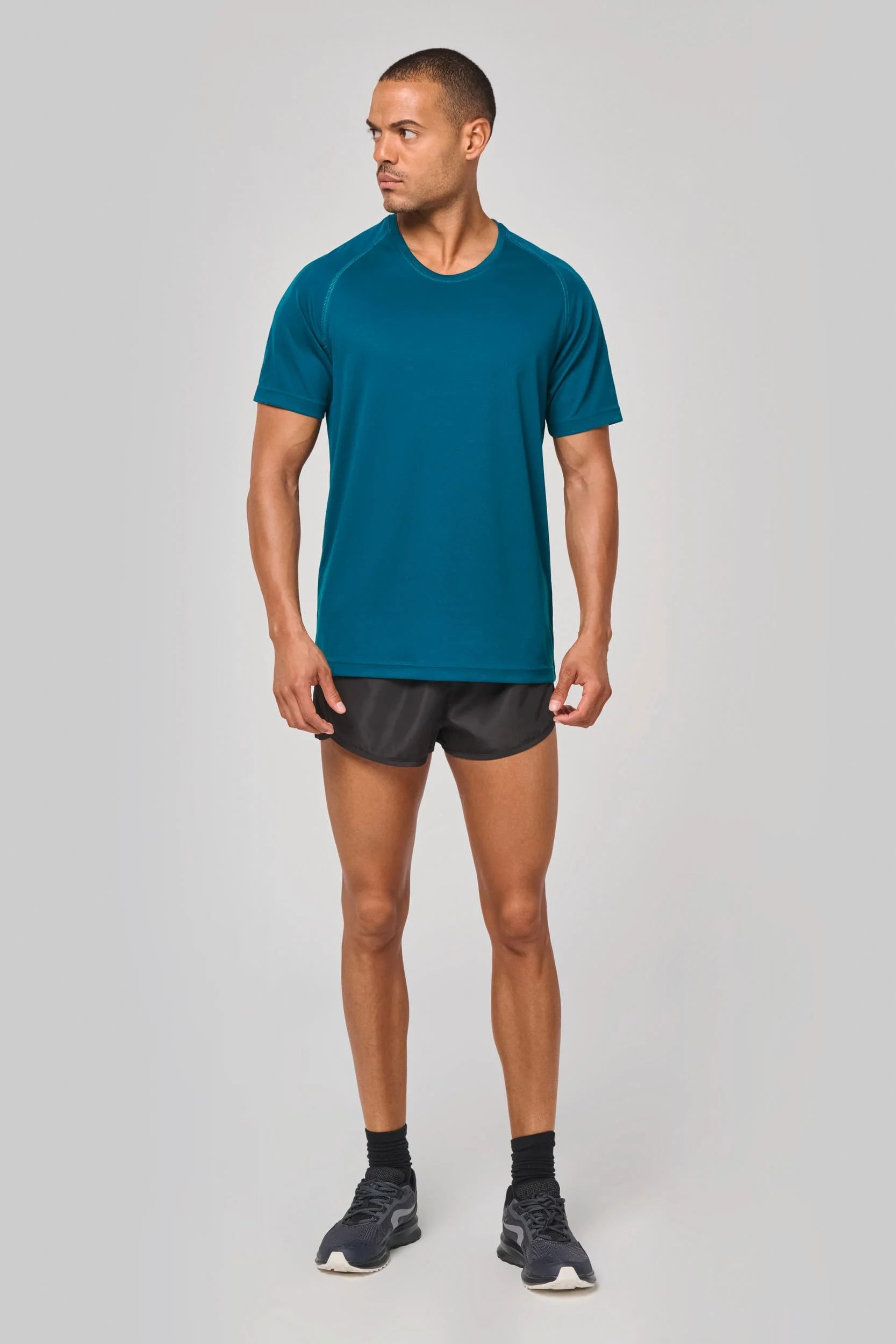 Gerecycled herensport-T-shirt met ronde hals - Afbeelding 5