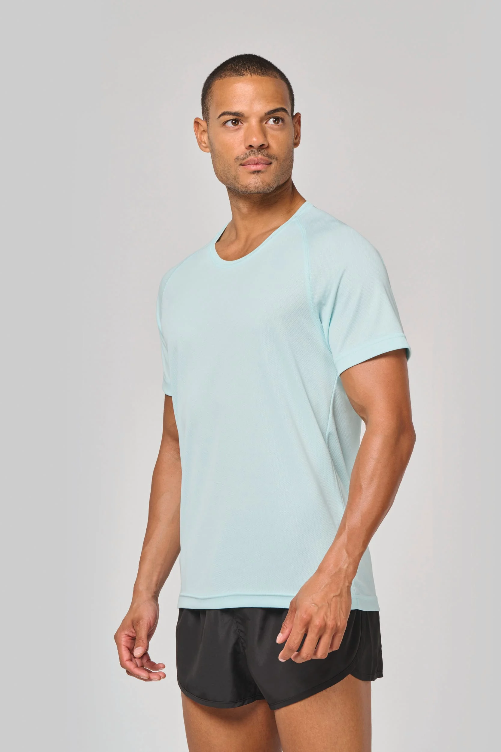 Gerecycled herensport-T-shirt met ronde hals - Afbeelding 7