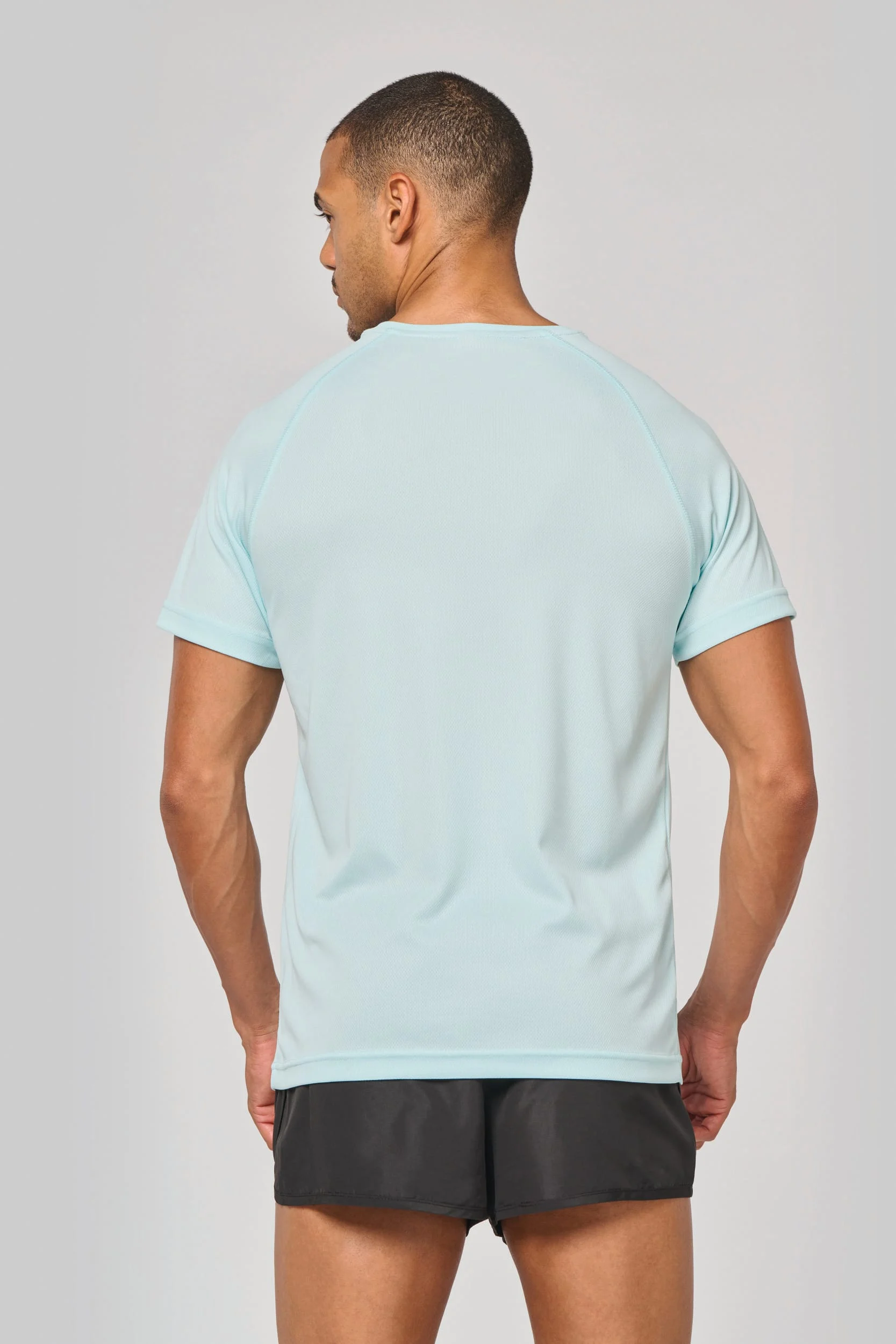 Gerecycled herensport-T-shirt met ronde hals - Afbeelding 8