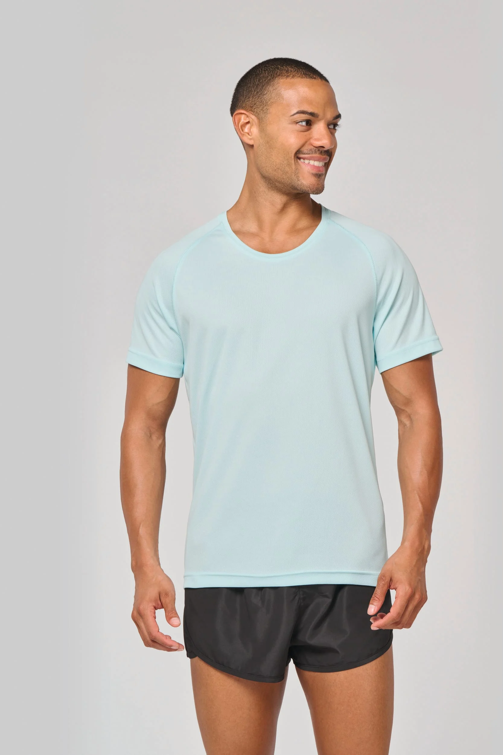 Gerecycled herensport-T-shirt met ronde hals - Afbeelding 9
