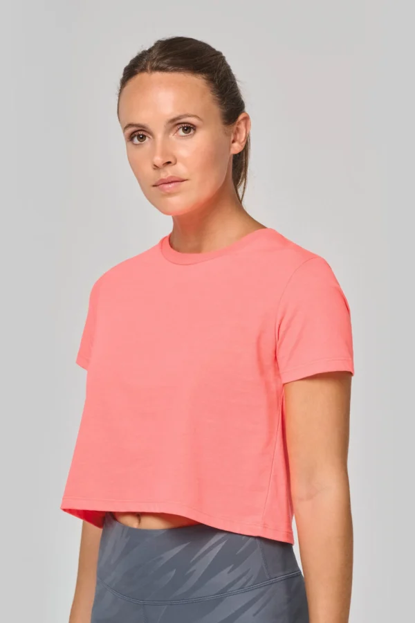 Triblend dames croptop