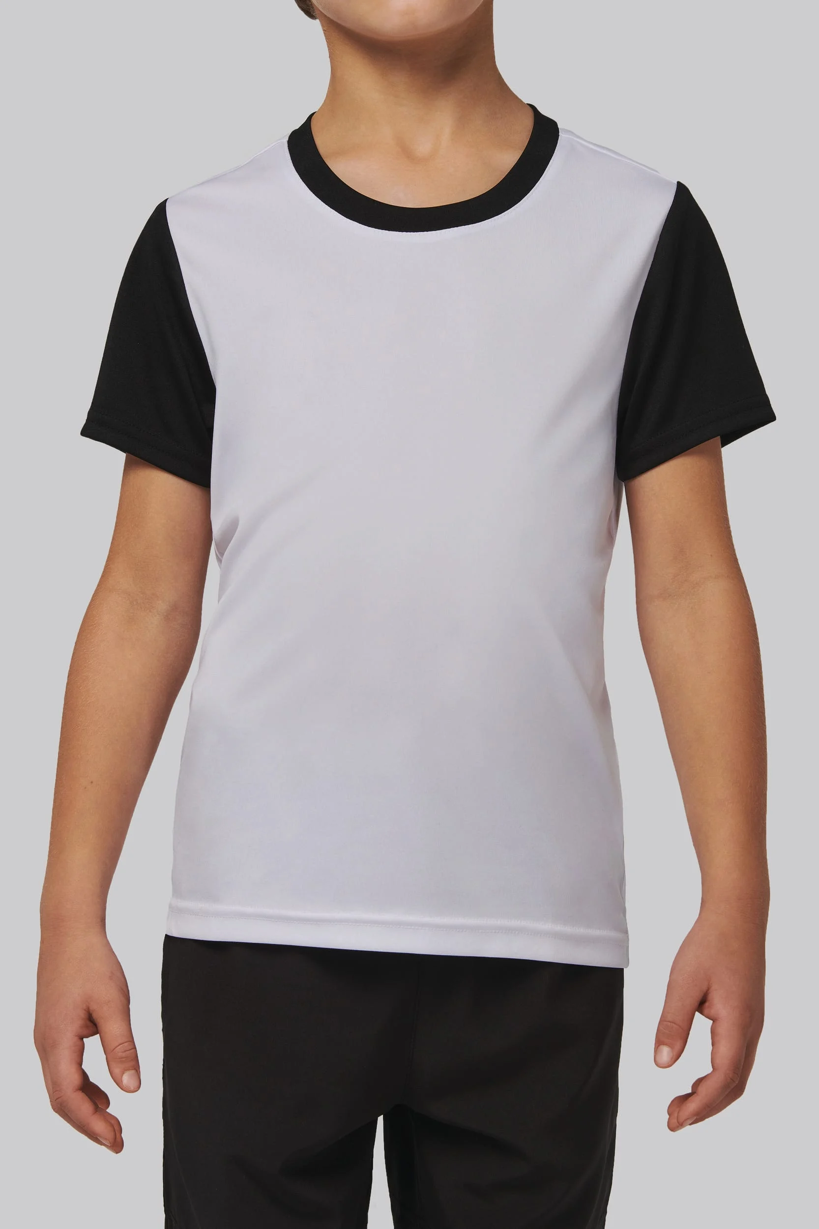 Tweekleurige jersey met korte mouwen voor kinderen - Afbeelding 2