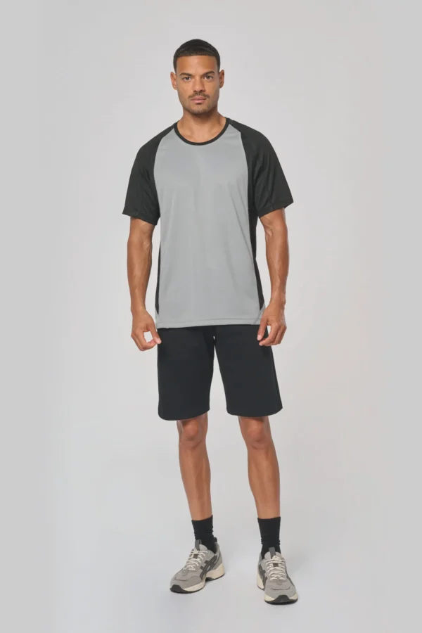 Tweekleurig sport-t-shirt unisex