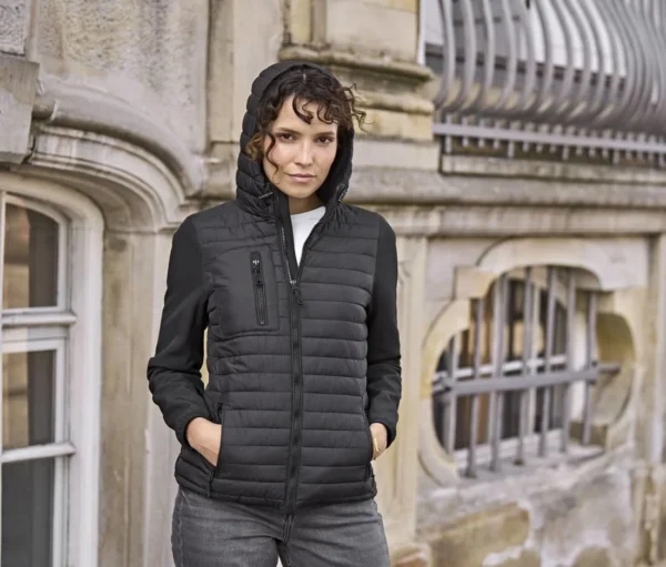 Tee Jays Women's Hooded Crossover Jacket