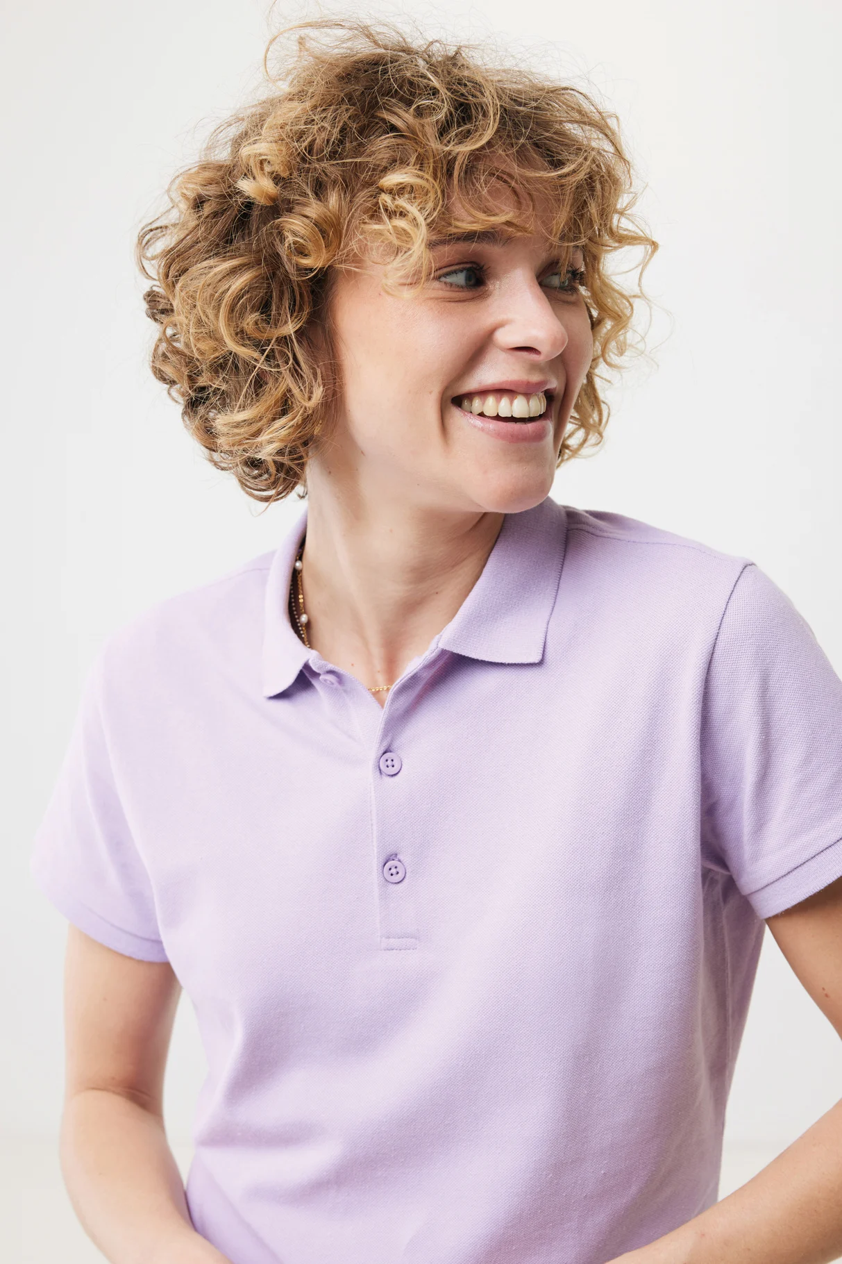 Dames Polo Pique van recycled katoen - Yosemite IQONIQ - Afbeelding 7