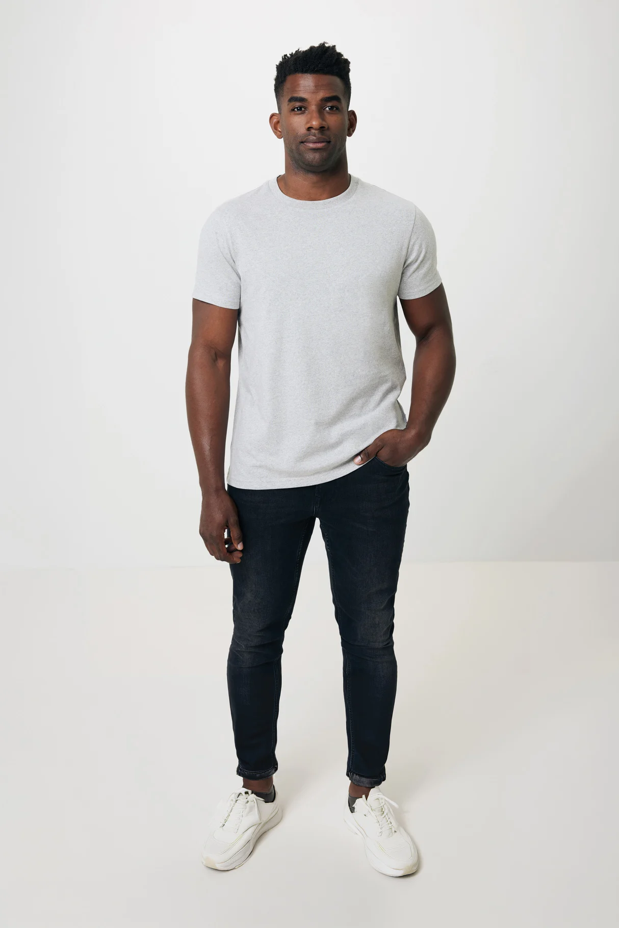 T-shirt van gerecycled katoen ongeverfd - Manuel IQONIQ