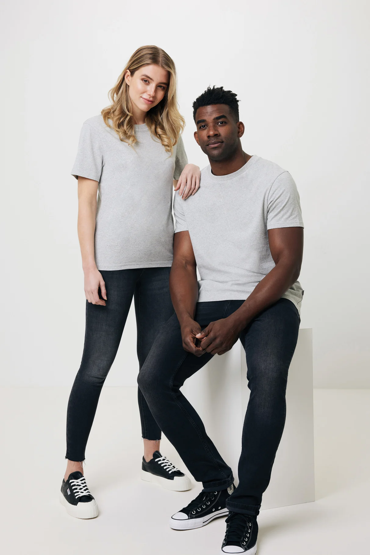 T-shirt van gerecycled katoen ongeverfd - Manuel IQONIQ - Afbeelding 2