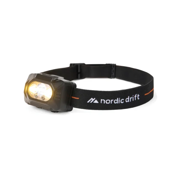 NordicDrift Everest krachtige hoofdlamp met dubbele batterij