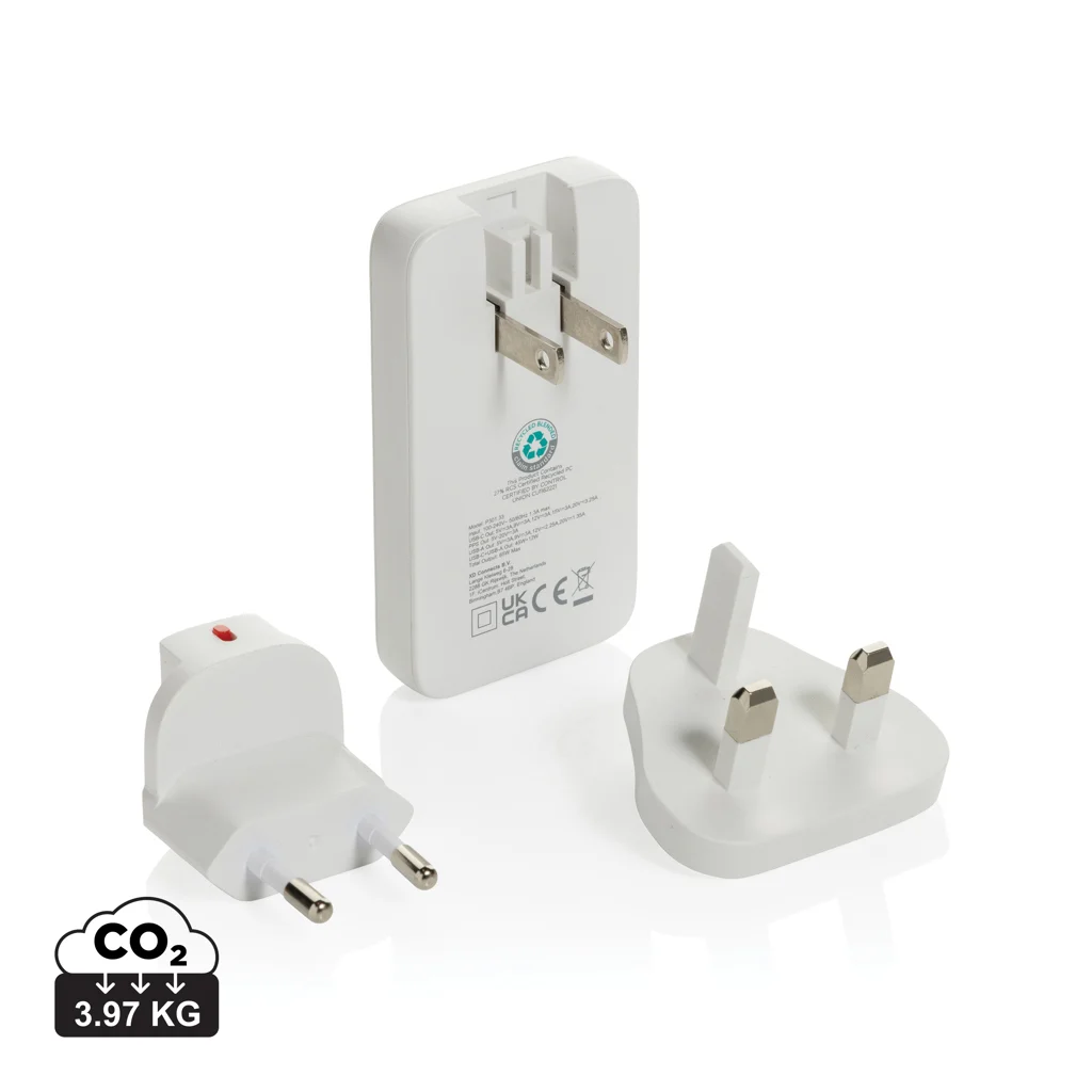 Fluxo RCS 65W platte GaN-lader met universele connectors