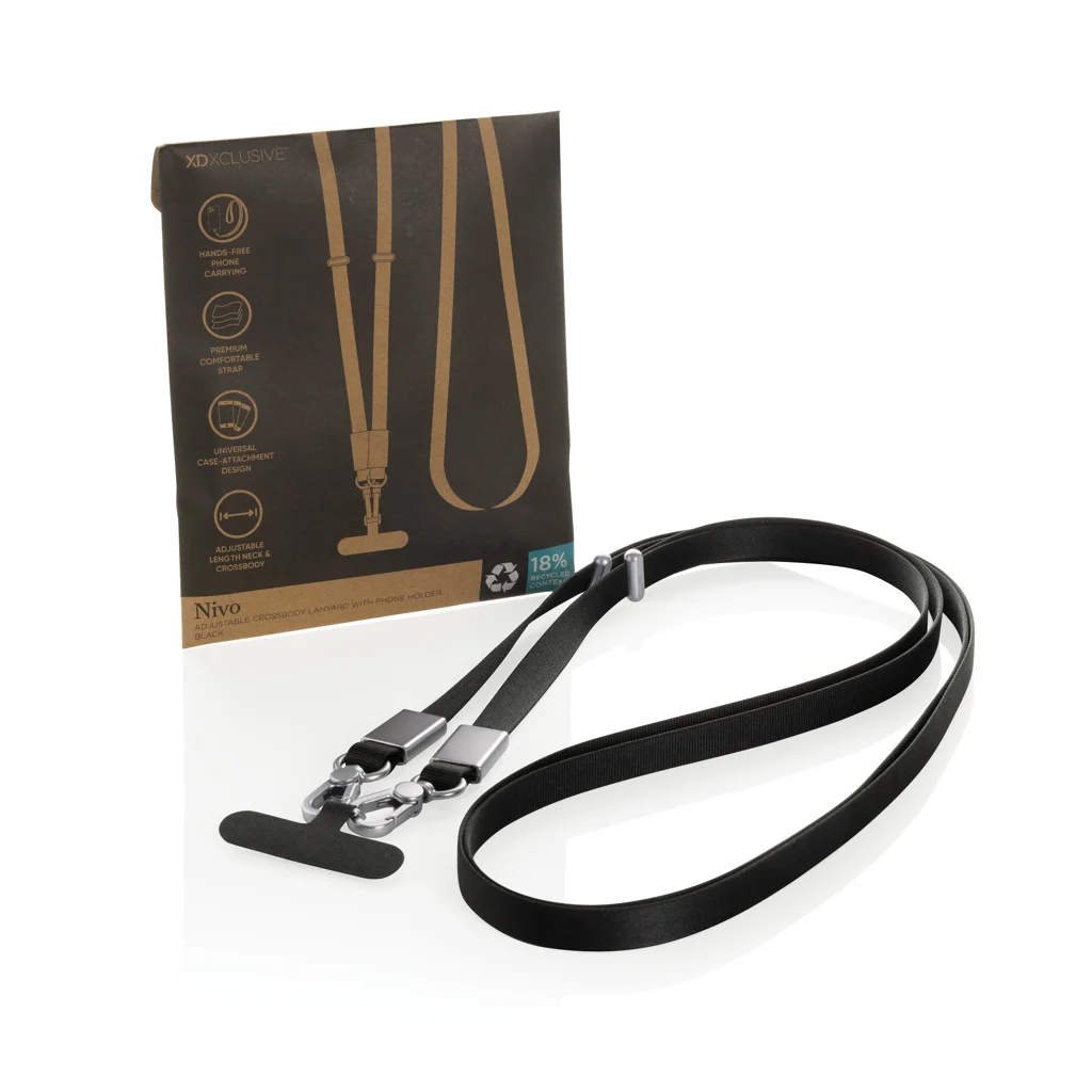 Nivo RCS recycled PET Crossbody lanyard - Afbeelding 6