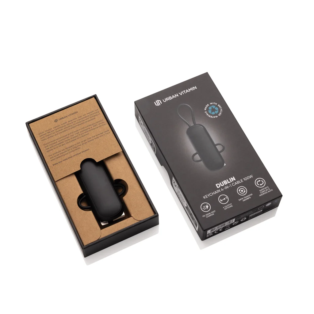 Urban Vitamin Dublin 100W 4 -in-1 keychain cable - Afbeelding 5
