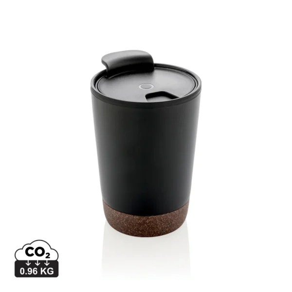 GRS gerecycled PP en roestvrijstalen kurk koffiebeker