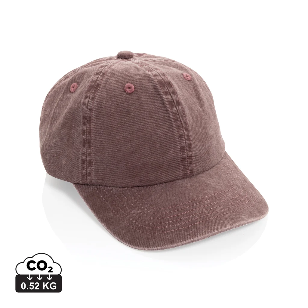 BEAU AWARE™ Washed 6 panel 270gsm cotton twill cap - Afbeelding 4