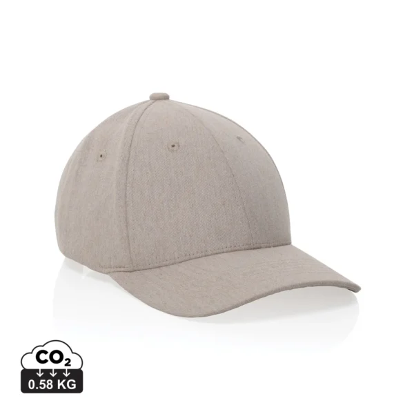 Milo AWARE™ recycled heather 6 paneel cap 200gr