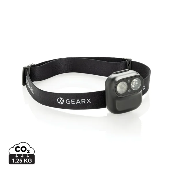 Gear X RCS recycled plastic hoofd lamp met motion sensor