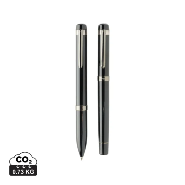 Swiss peak OSLO recycled stainless steel deluxe pen set
