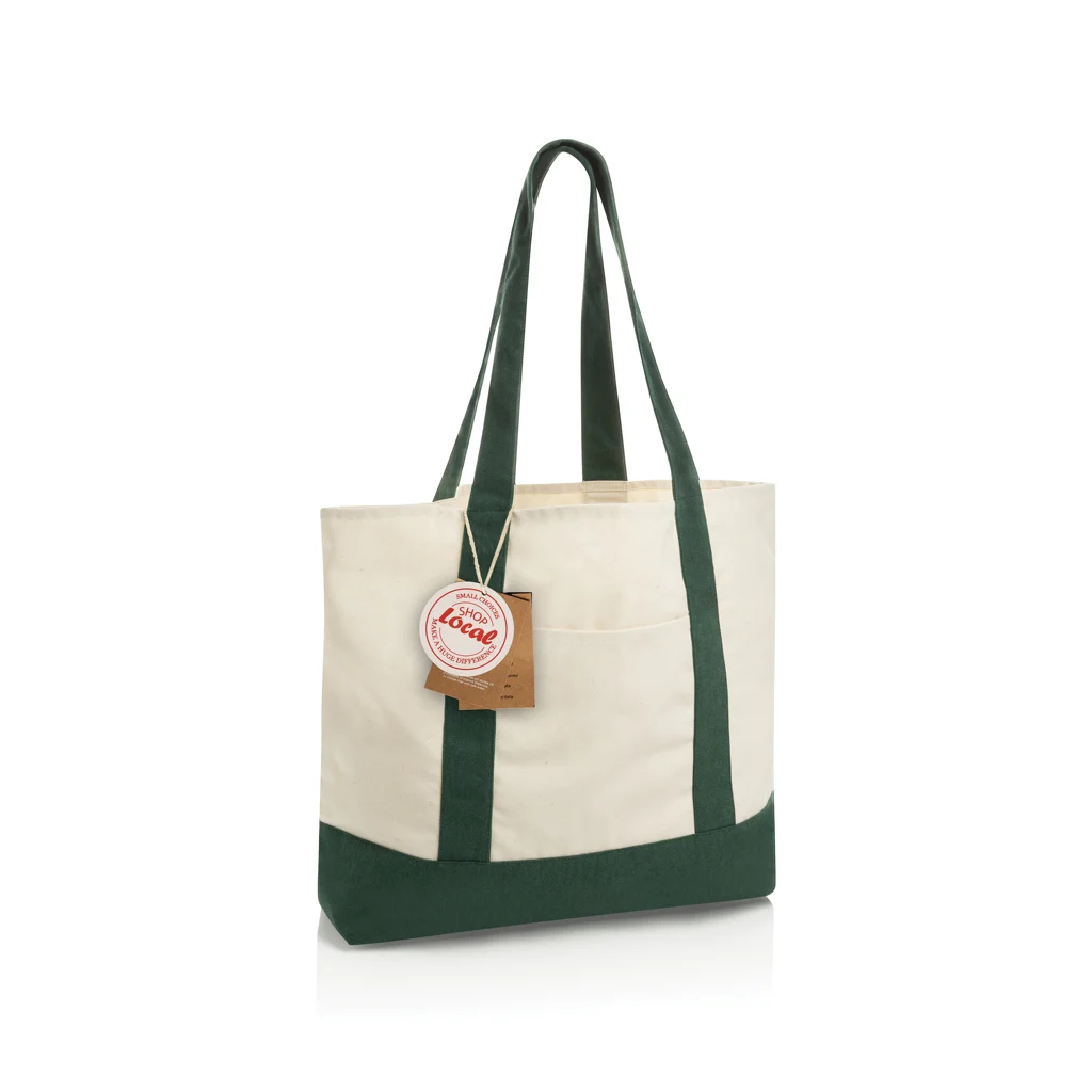 SHOP LOCAL AWARE™ recycled cotton 350gsm Tote bag - Afbeelding 3