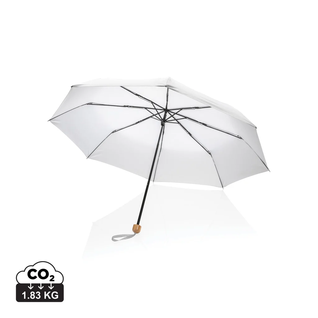 20.5" Impact AWARE™ RPET 190T pongee bamboe miniparaplu - Afbeelding 3
