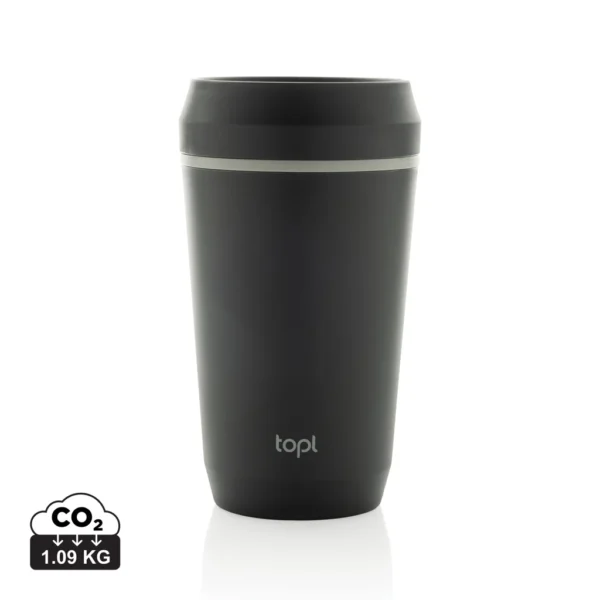 Recycled To Go beker met 360° drinkdeksel – 354 ml