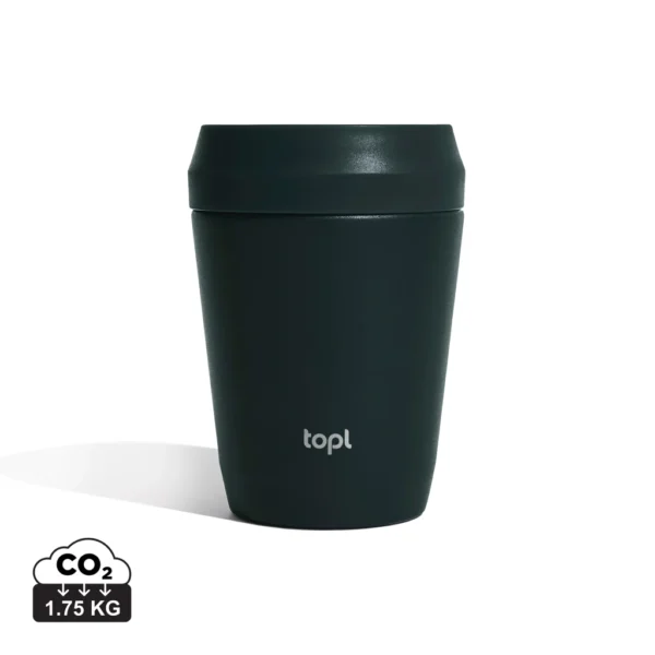 Topl Recycled Staal To Go beker gepatenteerd 360 Lid 235ml