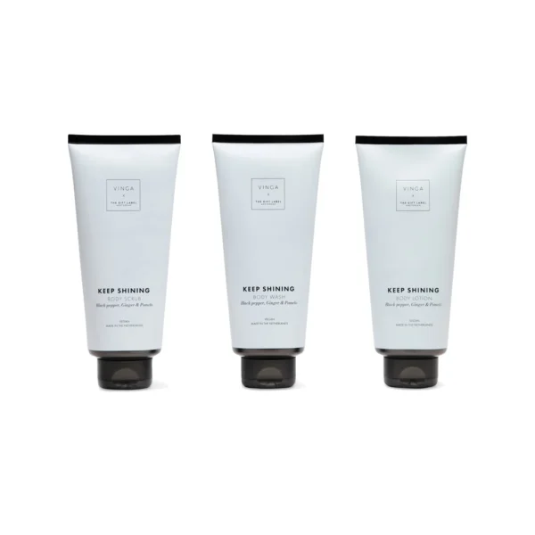 Luxe lichaamsverzorging giftset met bodywash, scrub en lotion
