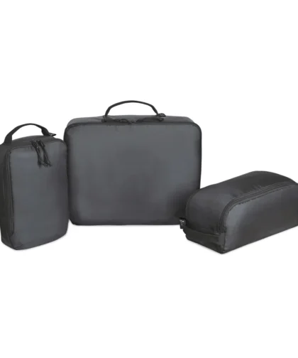 Renew AWARE™ rPET 3 delige Packing Cube Set zwart