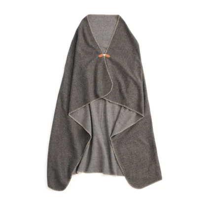 VINGA Bilton gerecyclede deken/poncho grijs