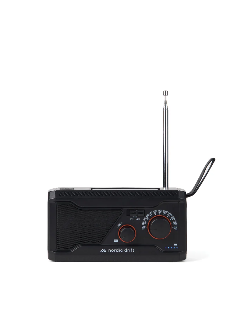 Nordic Drift Titan IPX4 multifunctionele noodradio 4000mAh zwart