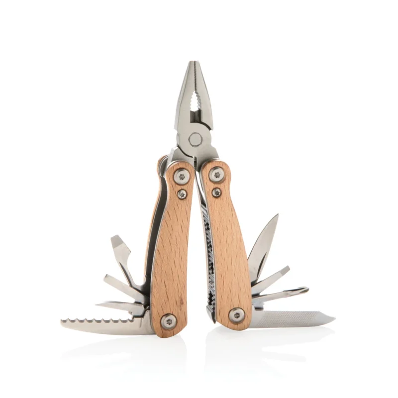 Mini houten multitool bruin