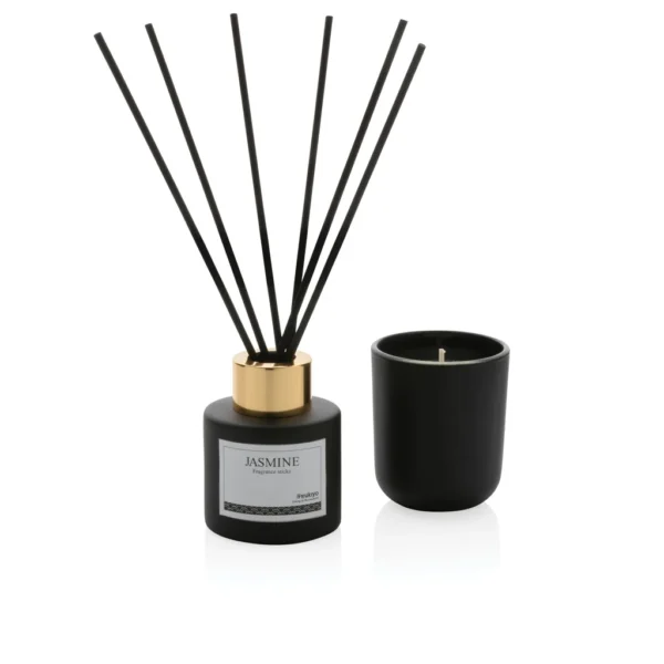 Ukiyo kaars en geursticks geschenkset zwart